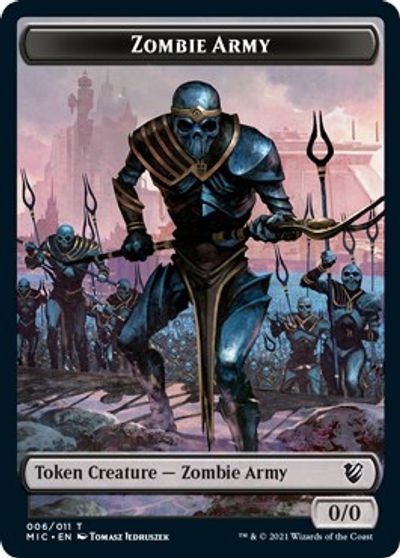 Zombie (005) // Zombie Army Double-Sided Token [Innistrad: Midnight Hunt Commander Tokens] | Dragon's Lair Comics and Fantasy Houston TX