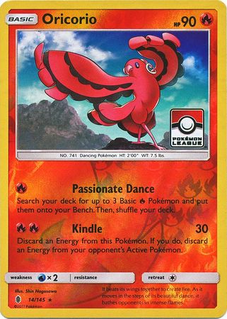 Oricorio (14/145) (League Promo) [Sun & Moon: Guardians Rising] | Dragon's Lair Comics and Fantasy Houston TX