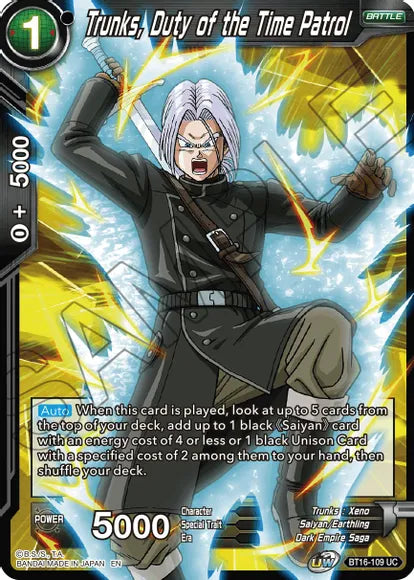 Trunks, Duty of the Time Patrol (BT16-109) [Realm of the Gods] | Dragon's Lair Comics and Fantasy Houston TX