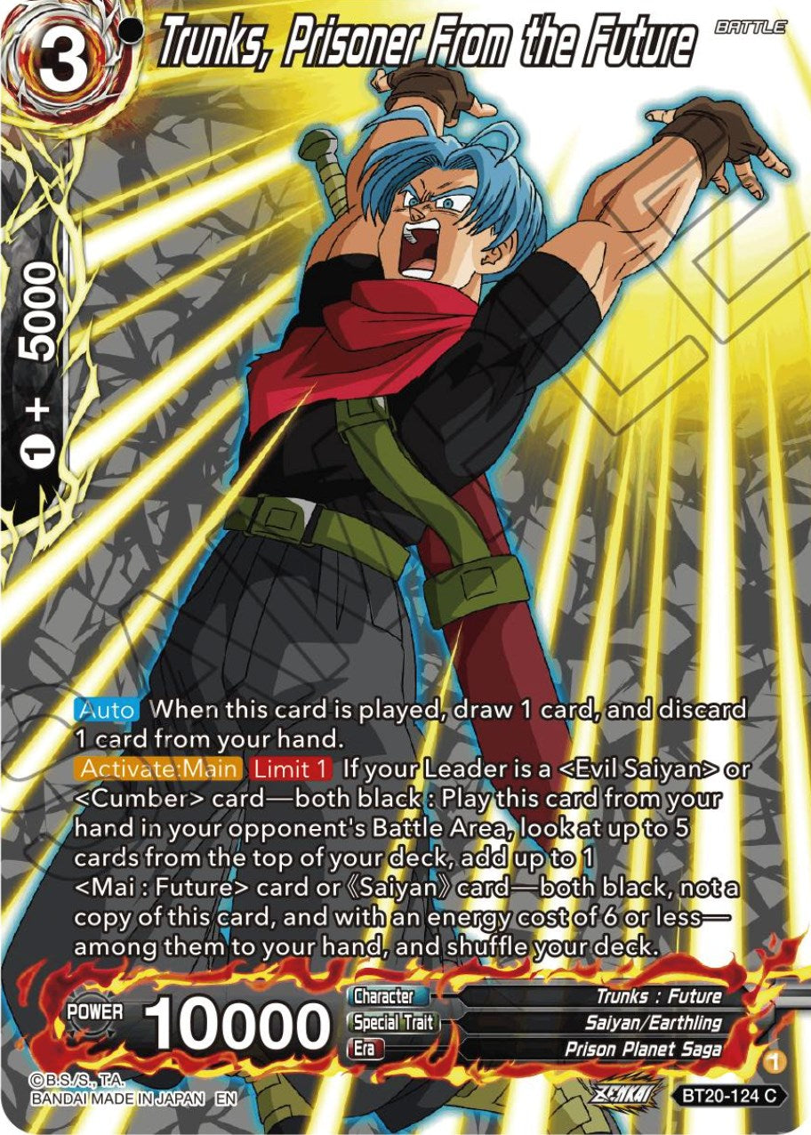 Trunks, Prisoner From the Future (Silver Foil) (BT20-124) [Power Absorbed] | Dragon's Lair Comics and Fantasy Houston TX