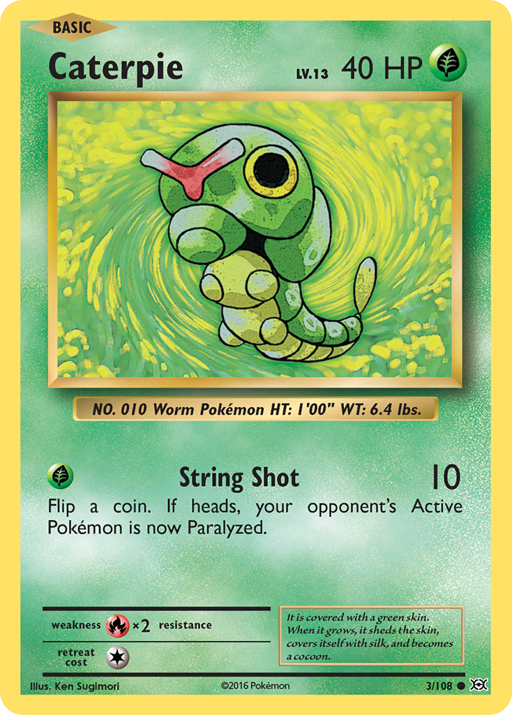 Caterpie (3/108) [XY: Evolutions] | Dragon's Lair Comics and Fantasy Houston TX