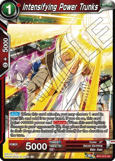 Intensifying Power Trunks (Reprint) (BT4-012) [Battle Evolution Booster] | Dragon's Lair Comics and Fantasy Houston TX