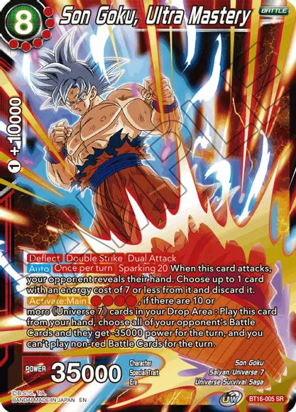 Son Goku, Ultra Mastery (BT16-005) [Realm of the Gods] | Dragon's Lair Comics and Fantasy Houston TX