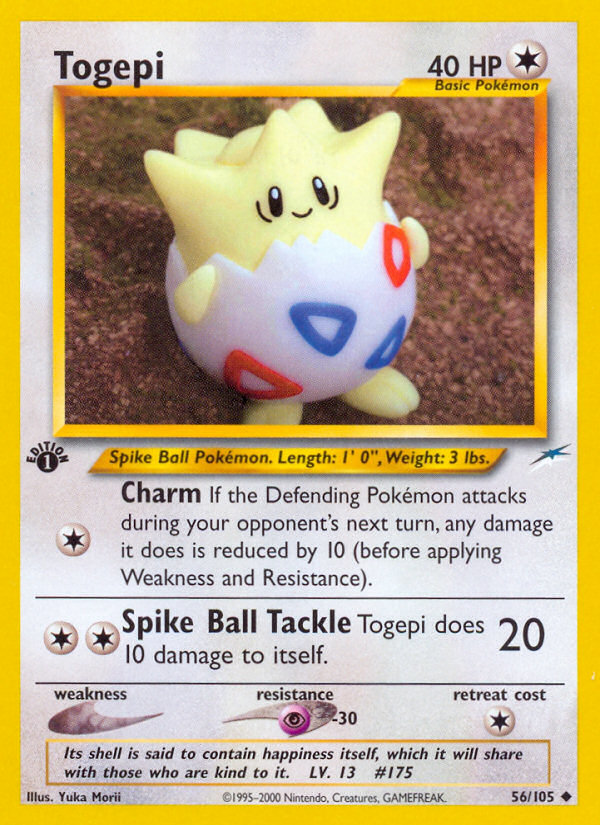 Togepi (56/105) [Neo Destiny 1st Edition] | Dragon's Lair Comics and Fantasy Houston TX