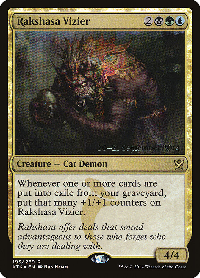 Rakshasa Vizier [Khans of Tarkir Prerelease Promos] | Dragon's Lair Comics and Fantasy Houston TX