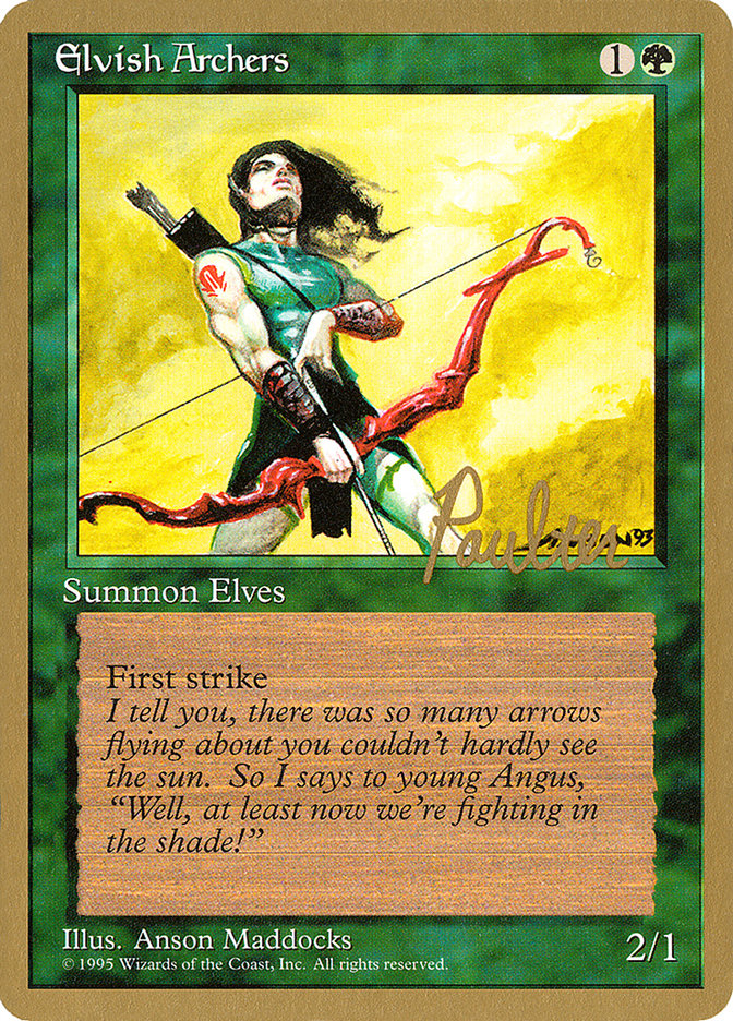 Elvish Archers (Preston Poulter) [Pro Tour Collector Set] | Dragon's Lair Comics and Fantasy Houston TX