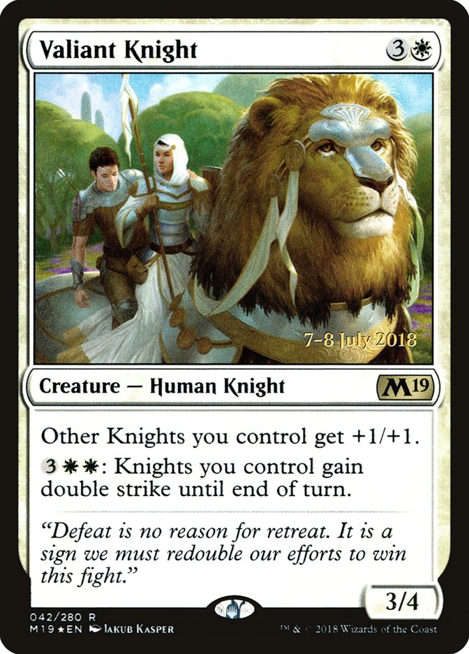 Valiant Knight [Core Set 2019 Prerelease Promos] | Dragon's Lair Comics and Fantasy Houston TX