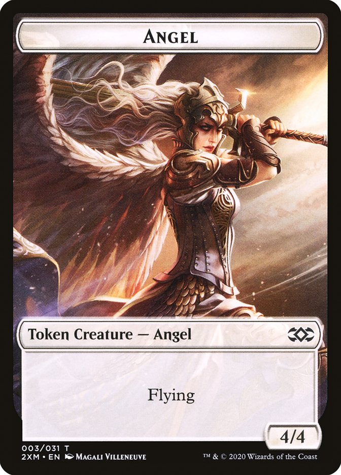 Angel Token [Double Masters Tokens] | Dragon's Lair Comics and Fantasy Houston TX