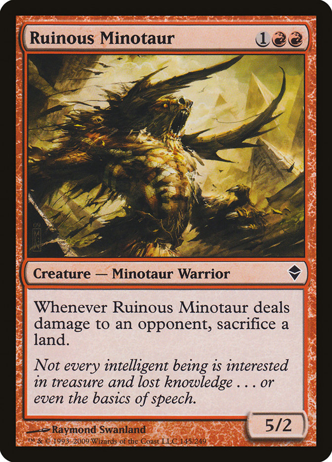 Ruinous Minotaur [Zendikar] | Dragon's Lair Comics and Fantasy Houston TX