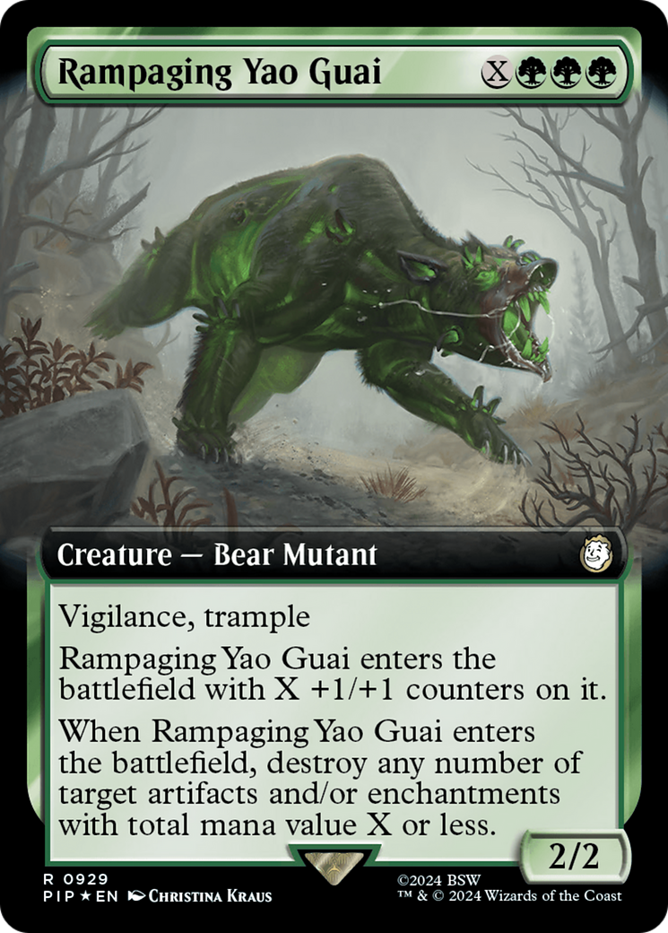 Rampaging Yao Guai (Extended Art) (Surge Foil) [Fallout] | Dragon's Lair Comics and Fantasy Houston TX