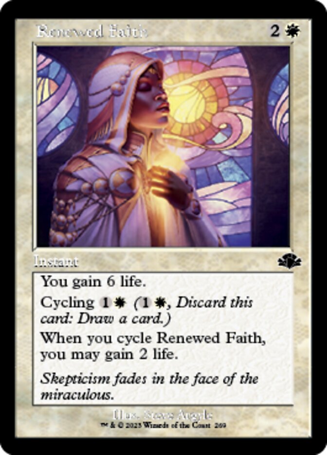 Renewed Faith (Retro) [Dominaria Remastered] | Dragon's Lair Comics and Fantasy Houston TX