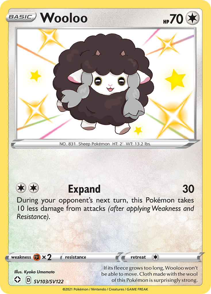 Wooloo (SV103/SV122) [Sword & Shield: Shining Fates] | Dragon's Lair Comics and Fantasy Houston TX