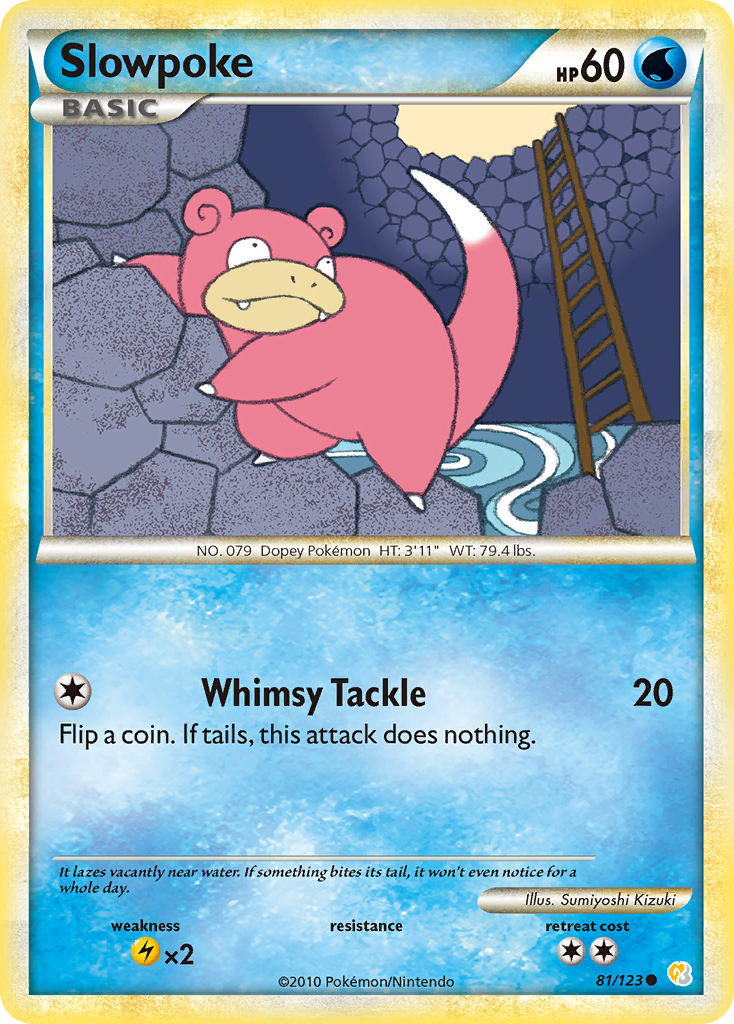 Slowpoke (81/123) [HeartGold & SoulSilver: Base Set] | Dragon's Lair Comics and Fantasy Houston TX