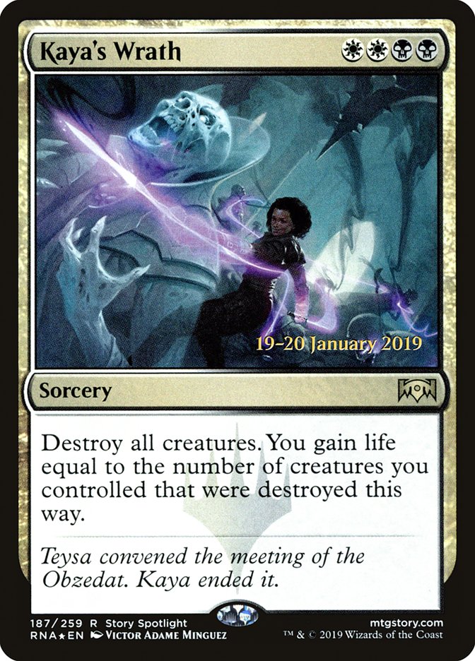 Kaya's Wrath [Ravnica Allegiance Prerelease Promos] | Dragon's Lair Comics and Fantasy Houston TX