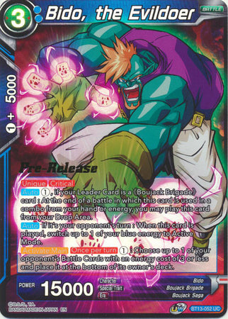 Bido, the Evildoer (BT13-052) [Supreme Rivalry Prerelease Promos] | Dragon's Lair Comics and Fantasy Houston TX