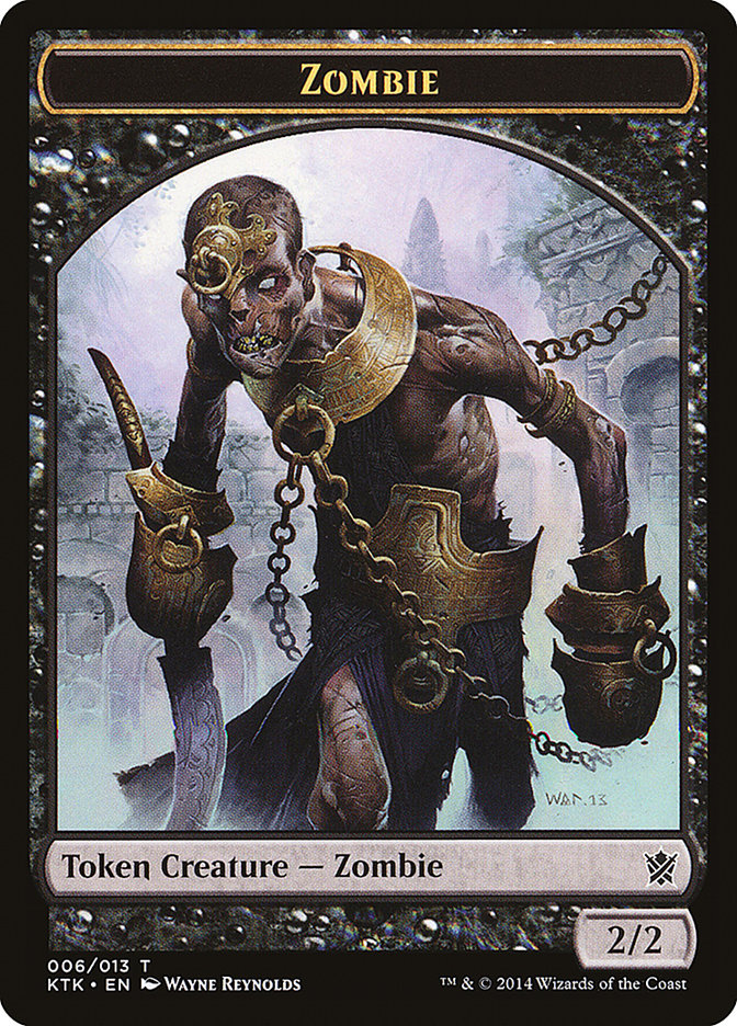 Zombie Token [Khans of Tarkir Tokens] | Dragon's Lair Comics and Fantasy Houston TX