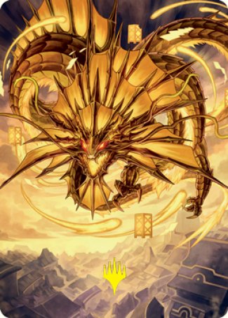 Ao, the Dawn Sky 2 Art Card (Gold-Stamped Signature) [Kamigawa: Neon Dynasty Art Series] | Dragon's Lair Comics and Fantasy Houston TX