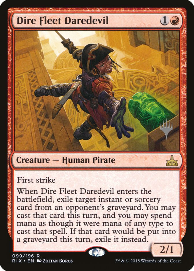 Dire Fleet Daredevil (Promo Pack) [Rivals of Ixalan Promos] | Dragon's Lair Comics and Fantasy Houston TX