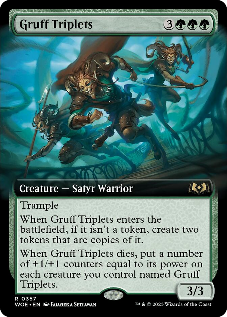 Gruff Triplets (Extended Art) [Wilds of Eldraine] | Dragon's Lair Comics and Fantasy Houston TX