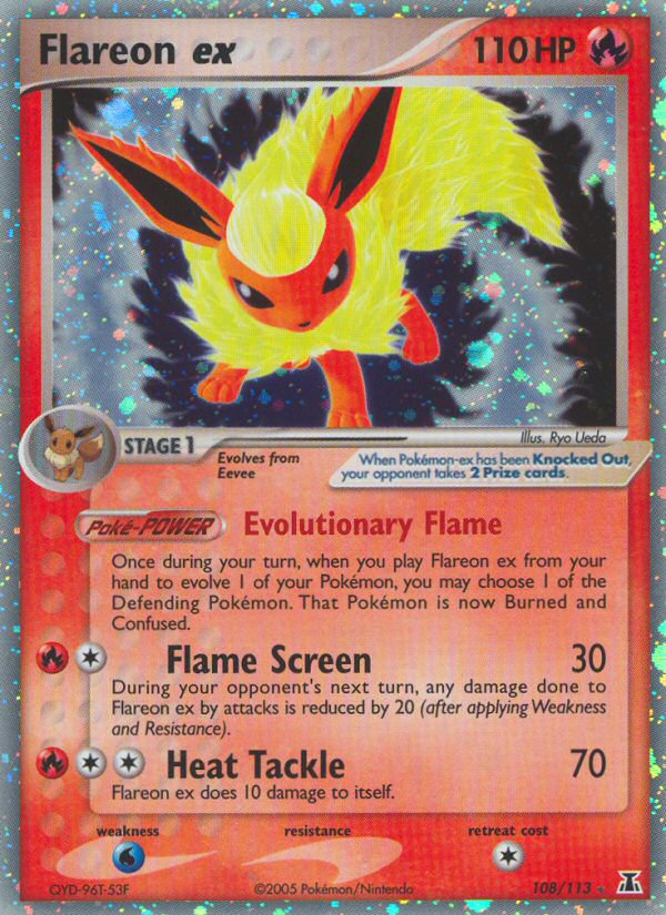 Flareon ex (108/113) [EX: Delta Species] | Dragon's Lair Comics and Fantasy Houston TX