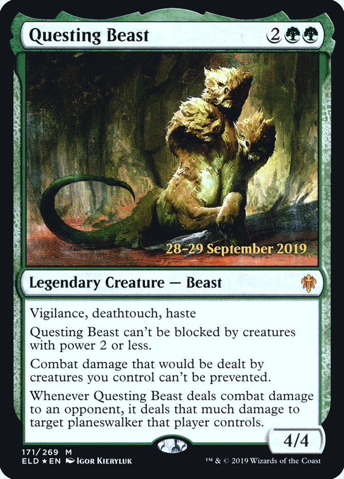 Questing Beast [Throne of Eldraine Prerelease Promos] | Dragon's Lair Comics and Fantasy Houston TX