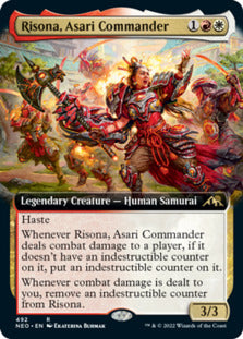 Risona, Asari Commander (Extended Art) [Kamigawa: Neon Dynasty] | Dragon's Lair Comics and Fantasy Houston TX