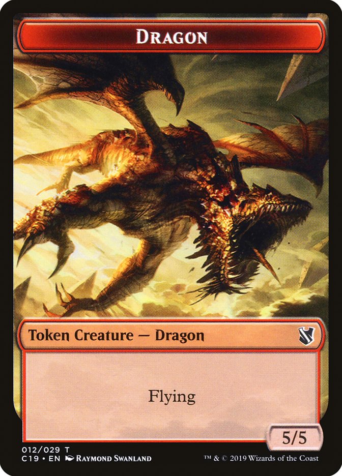 Dragon Token [Commander 2019 Tokens] | Dragon's Lair Comics and Fantasy Houston TX