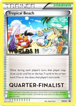 Tropical Beach (BW28) (Quarter Finalist) [Black & White: Black Star Promos] | Dragon's Lair Comics and Fantasy Houston TX