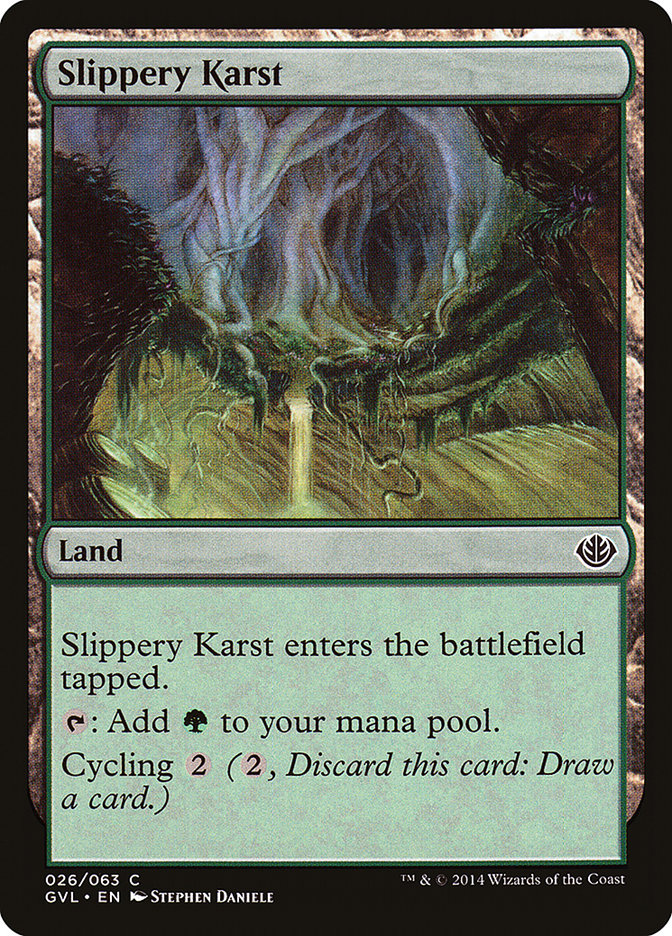 Slippery Karst (Garruk vs. Liliana) [Duel Decks Anthology] | Dragon's Lair Comics and Fantasy Houston TX