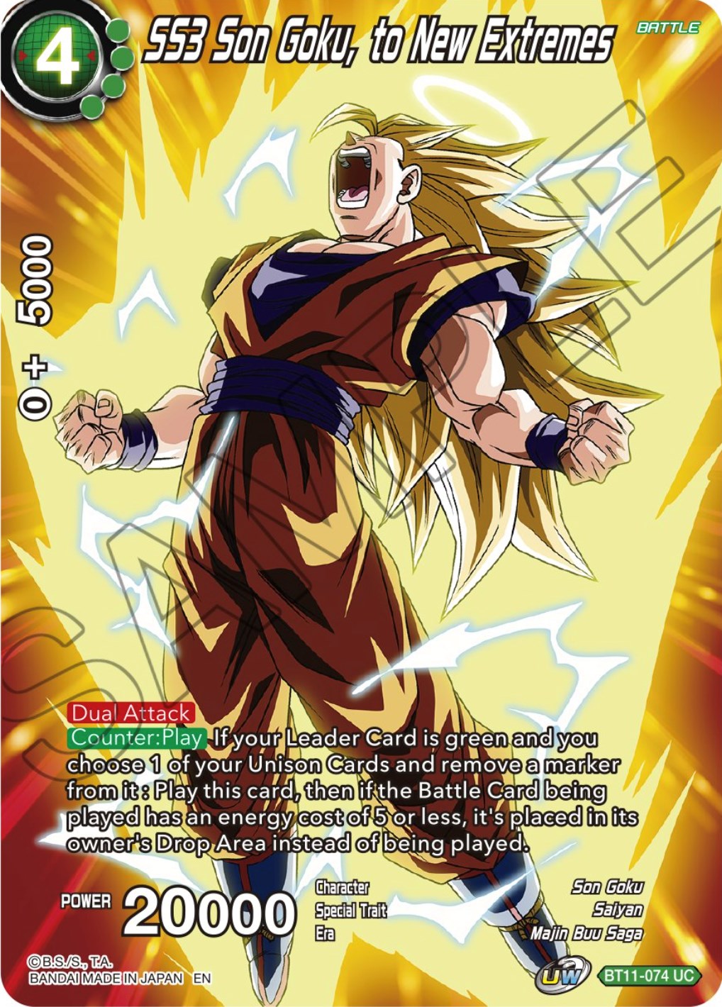 SS3 Son Goku, to New Extremes (BT11-074) [Theme Selection: History of Son Goku] | Dragon's Lair Comics and Fantasy Houston TX