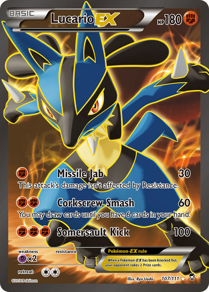 Lucario EX (107/111) [XY: Furious Fists] | Dragon's Lair Comics and Fantasy Houston TX