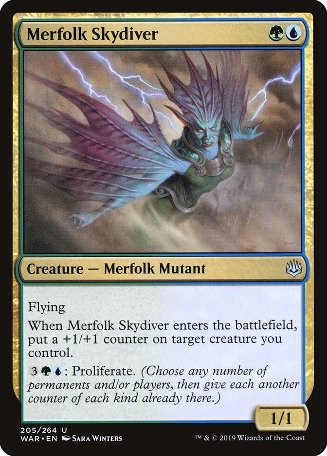 Merfolk Skydiver [War of the Spark] | Dragon's Lair Comics and Fantasy Houston TX