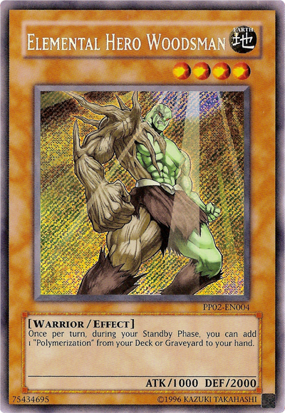 Elemental Hero Woodsman [PP02-EN004] Secret Rare | Dragon's Lair Comics and Fantasy Houston TX