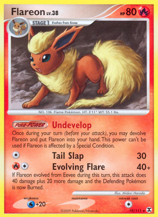 Flareon (19/111) [Platinum: Rising Rivals] | Dragon's Lair Comics and Fantasy Houston TX