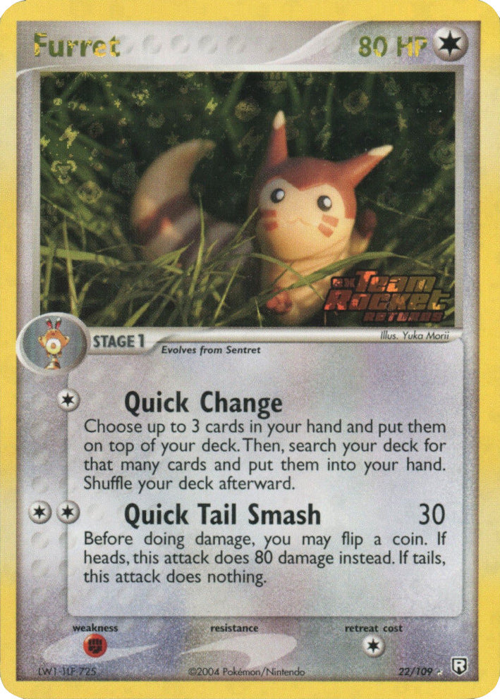 Furret (22/109) (Stamped) [EX: Team Rocket Returns] | Dragon's Lair Comics and Fantasy Houston TX