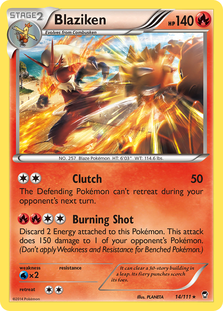 Blaziken (14/111) [XY: Furious Fists] | Dragon's Lair Comics and Fantasy Houston TX