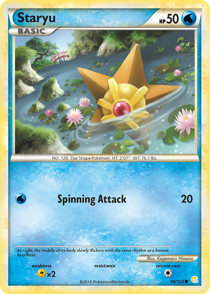 Staryu (84/123) [HeartGold & SoulSilver: Base Set] | Dragon's Lair Comics and Fantasy Houston TX