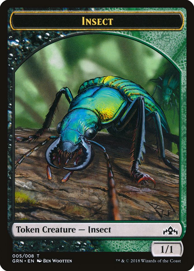 Insect Token [Guilds of Ravnica Tokens] | Dragon's Lair Comics and Fantasy Houston TX