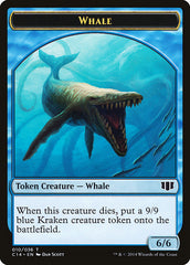 Whale // Zombie (011/036) Double-Sided Token [Commander 2014 Tokens] | Dragon's Lair Comics and Fantasy Houston TX