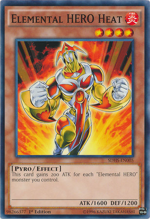 Elemental Hero Heat [SDHS-EN005] Common | Dragon's Lair Comics and Fantasy Houston TX