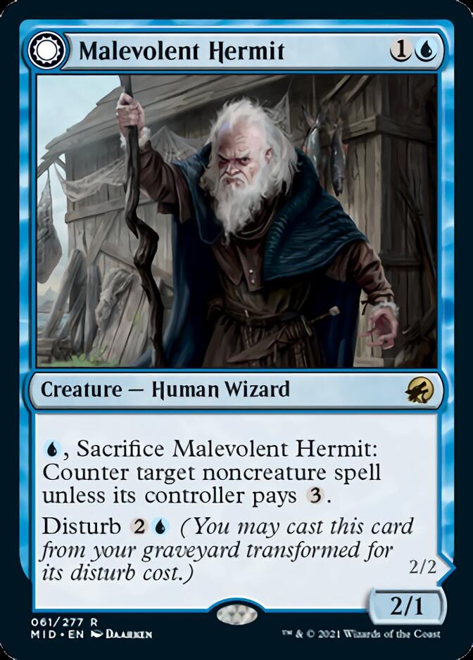 Malevolent Hermit // Benevolent Geist [Innistrad: Midnight Hunt] | Dragon's Lair Comics and Fantasy Houston TX