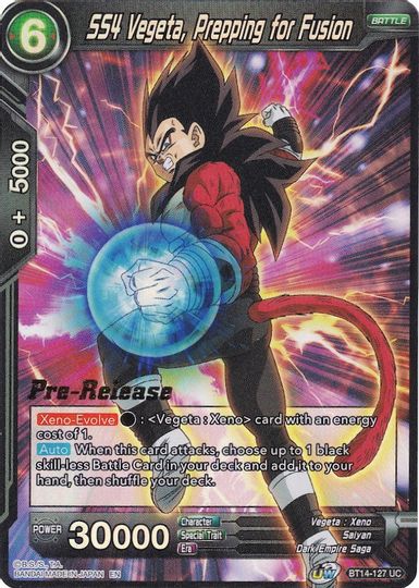 SS4 Vegeta, Prepping for Fusion (BT14-127) [Cross Spirits Prerelease Promos] | Dragon's Lair Comics and Fantasy Houston TX