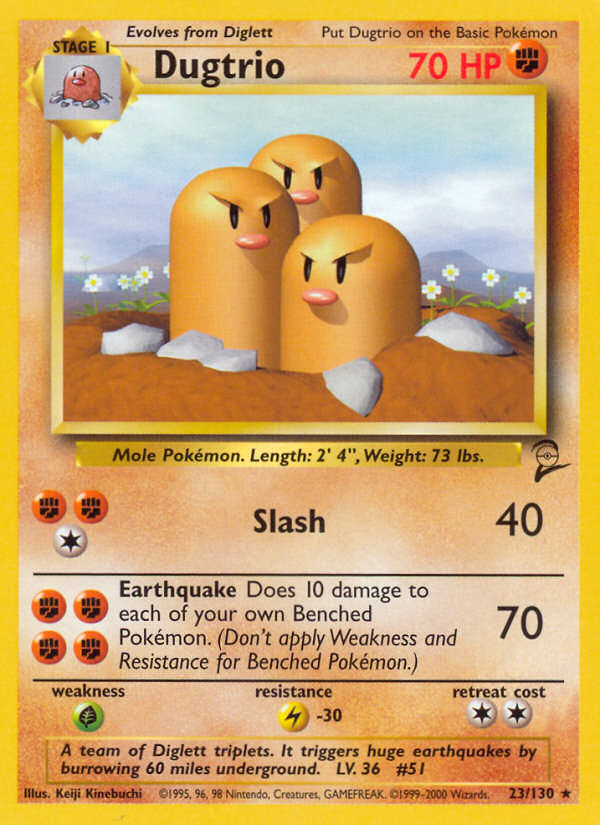 Dugtrio (23/130) [Base Set 2] | Dragon's Lair Comics and Fantasy Houston TX