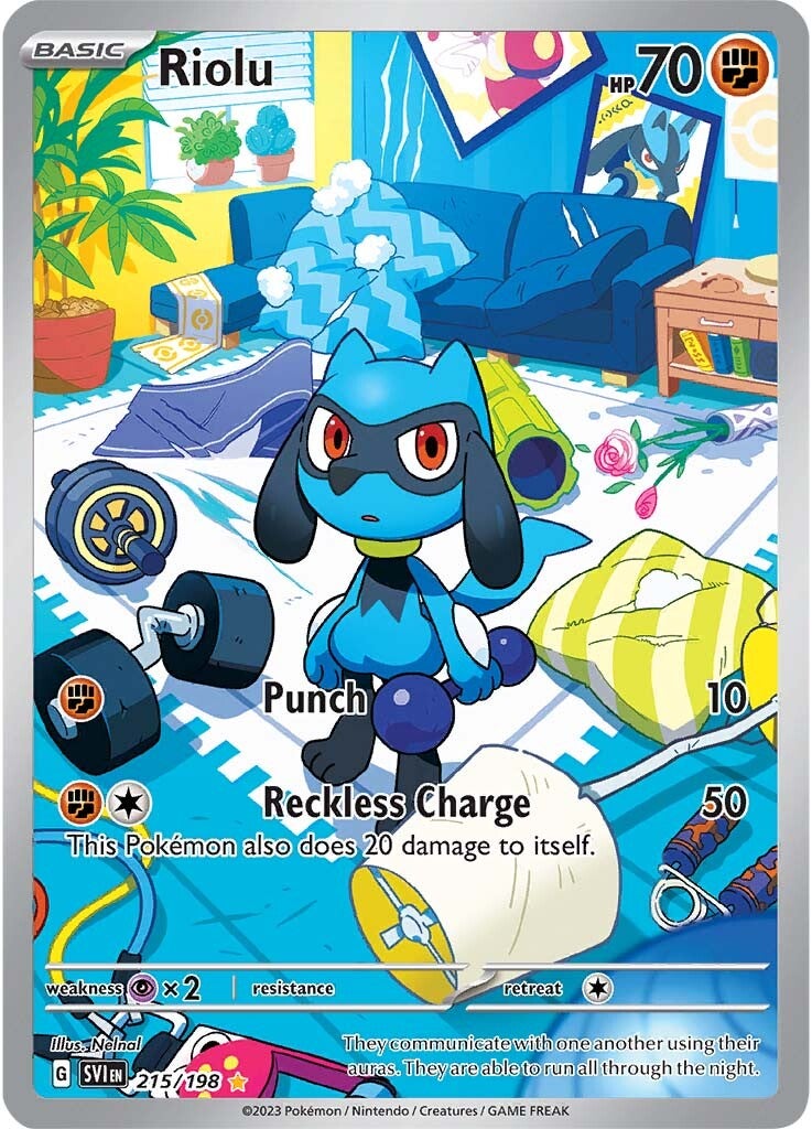 Riolu (215/198) [Scarlet & Violet: Base Set] | Dragon's Lair Comics and Fantasy Houston TX