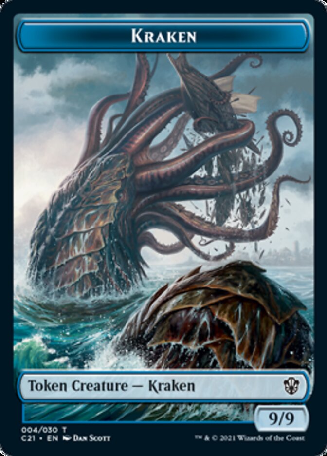 Wurm // Kraken Double-Sided Token [Commander 2021 Tokens] | Dragon's Lair Comics and Fantasy Houston TX