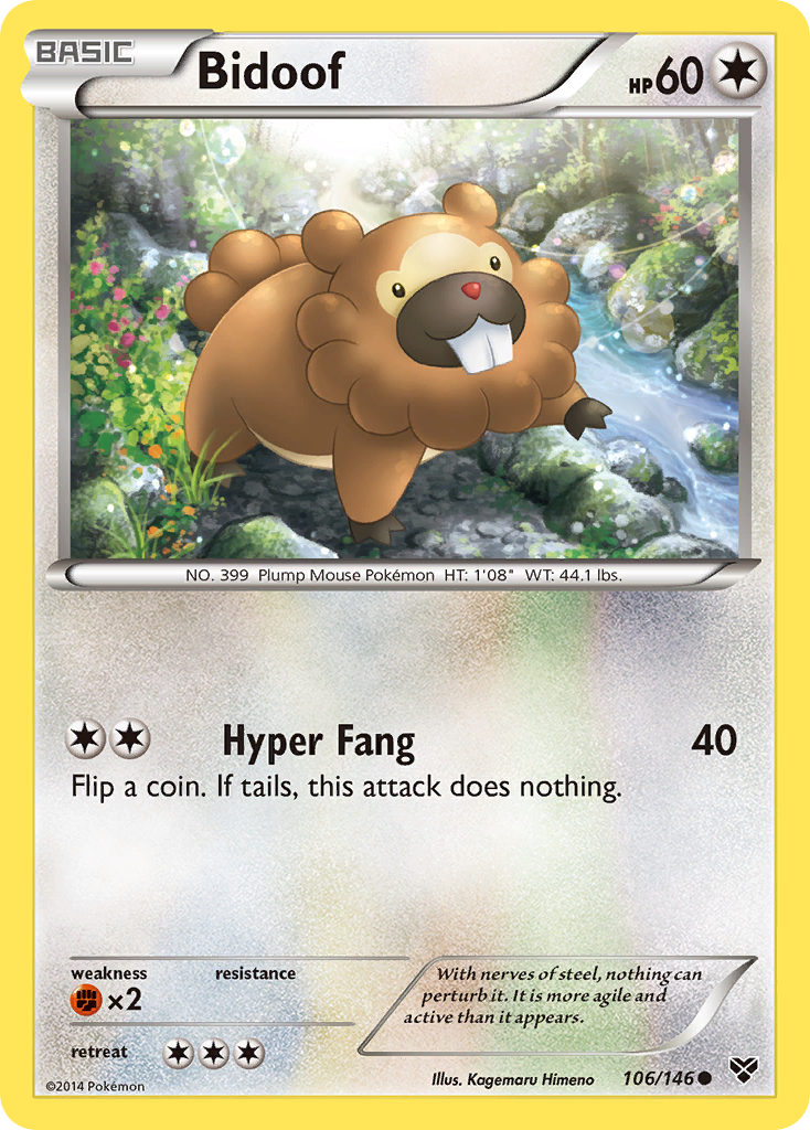 Bidoof (106/146) [XY: Base Set] | Dragon's Lair Comics and Fantasy Houston TX