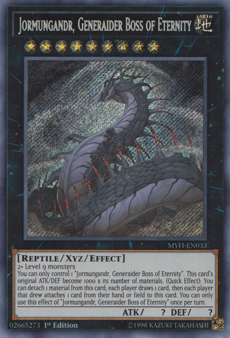 Jormungandr, Generaider Boss of Eternity [MYFI-EN033] Secret Rare | Dragon's Lair Comics and Fantasy Houston TX