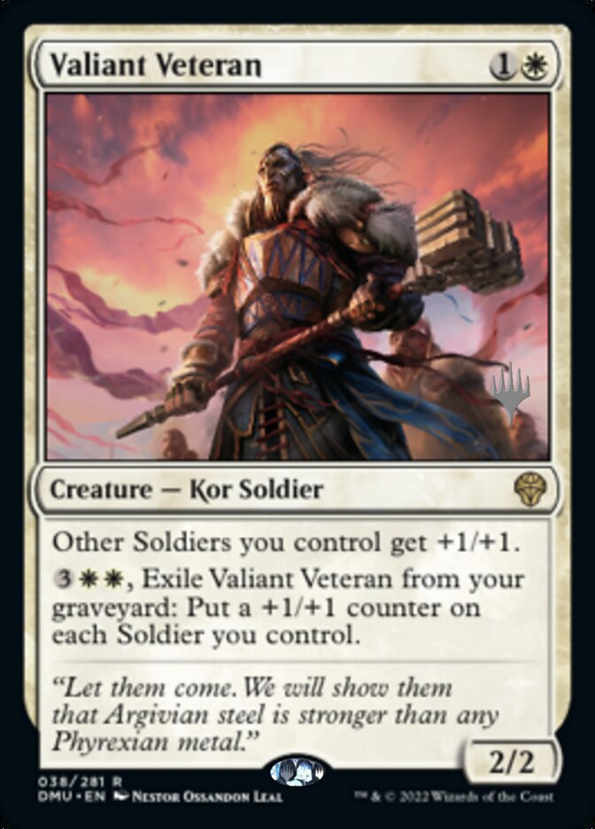 Valiant Veteran (Promo Pack) [Dominaria United Promos] | Dragon's Lair Comics and Fantasy Houston TX