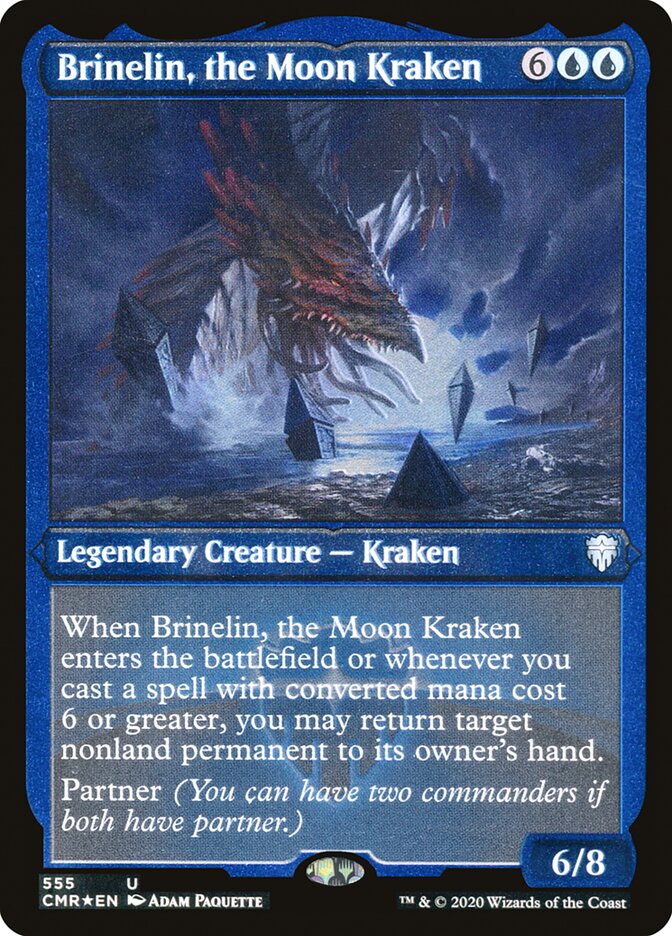 Brinelin, the Moon Kraken (Etched) [Commander Legends] | Dragon's Lair Comics and Fantasy Houston TX