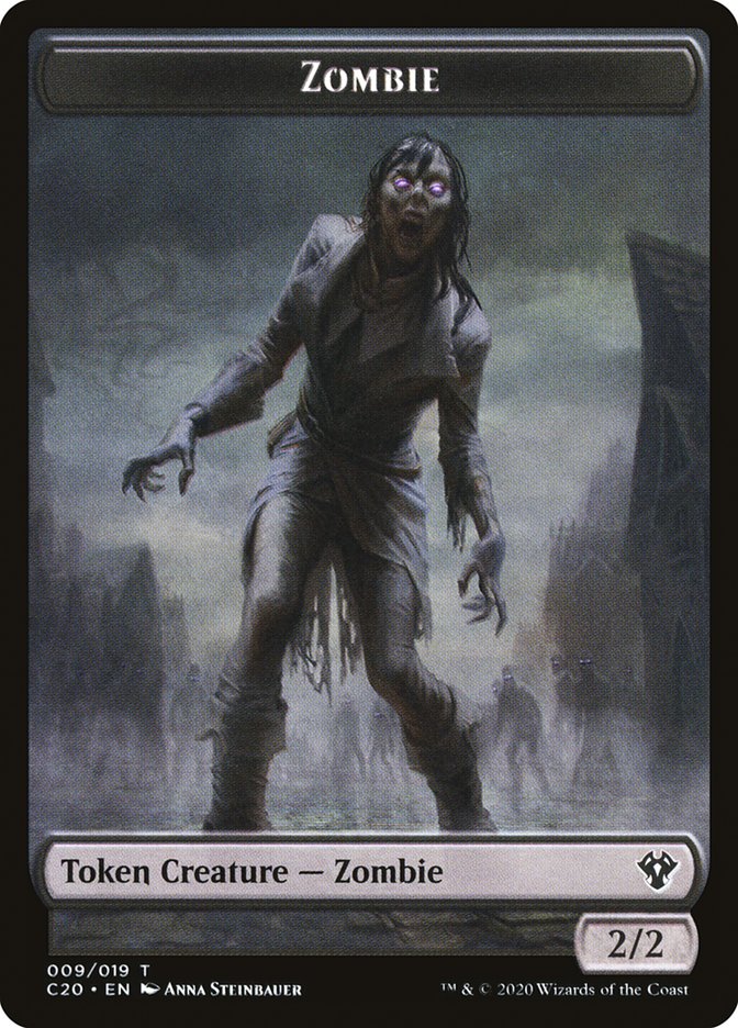 Human Soldier (004) // Zombie Double-Sided Token [Commander 2020 Tokens] | Dragon's Lair Comics and Fantasy Houston TX